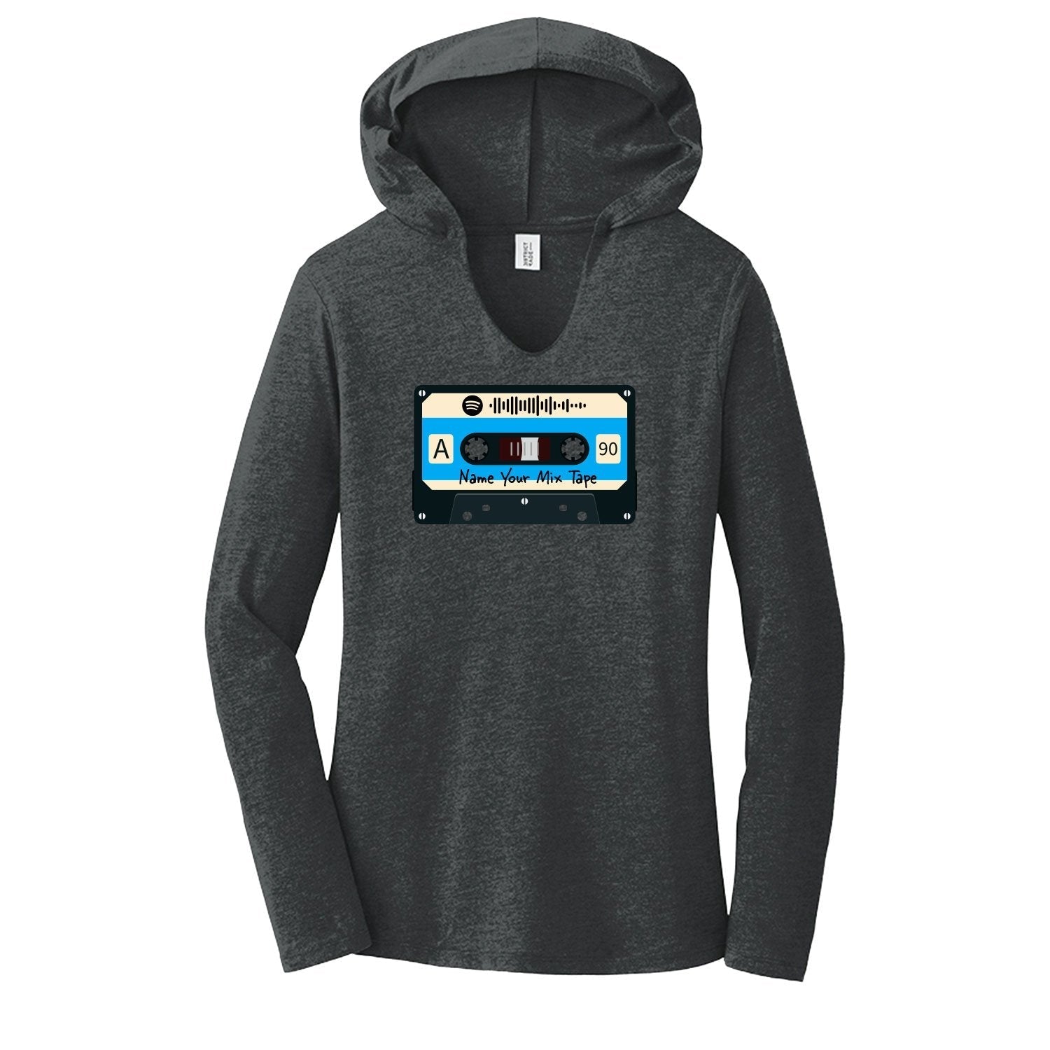 SCANNABLE: Spotify Mix Tape Vol. 6 Women's Hooded Long Sleeve Tee