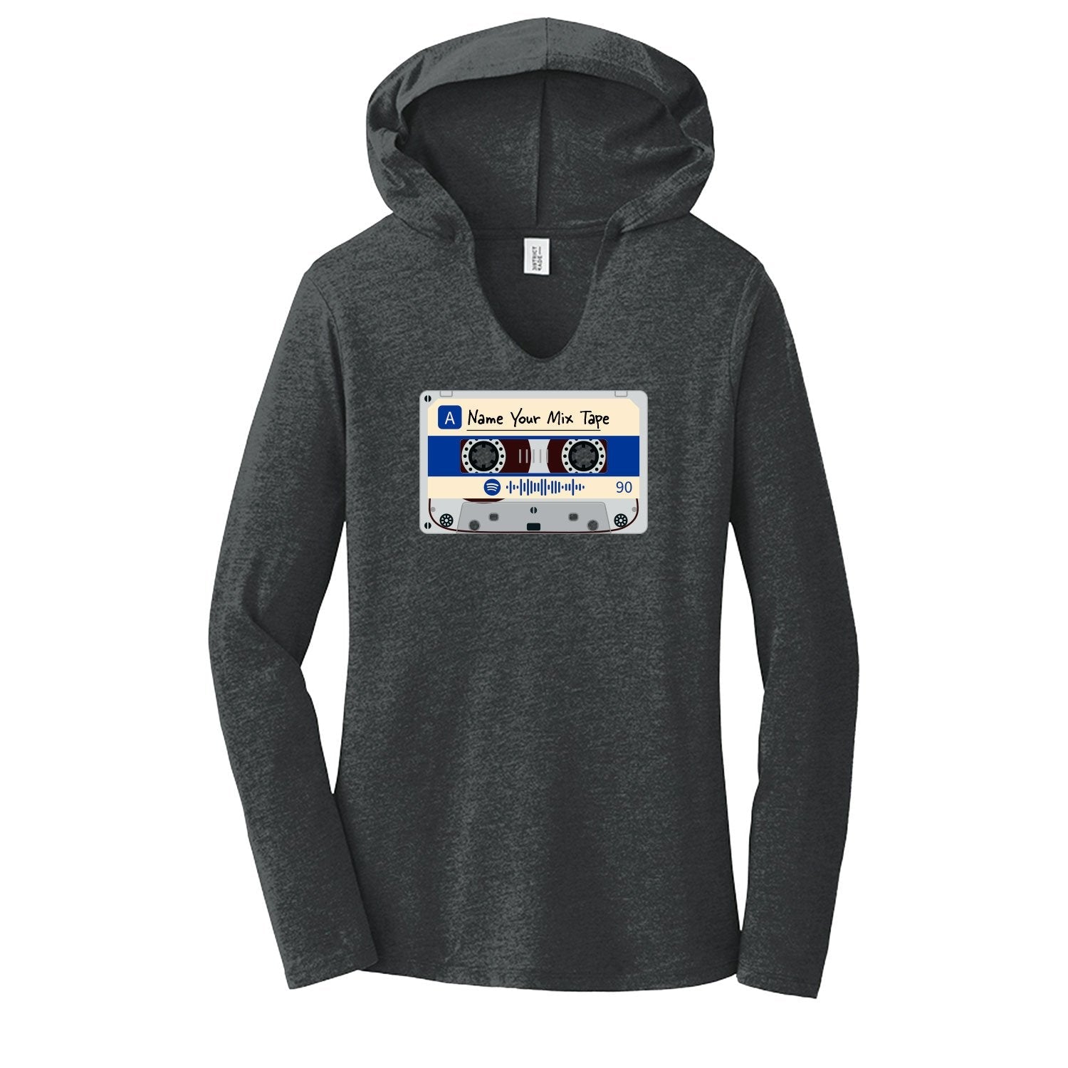 SCANNABLE: Spotify Mix Tape Vol. 7 Women's Hooded Long Sleeve Tee
