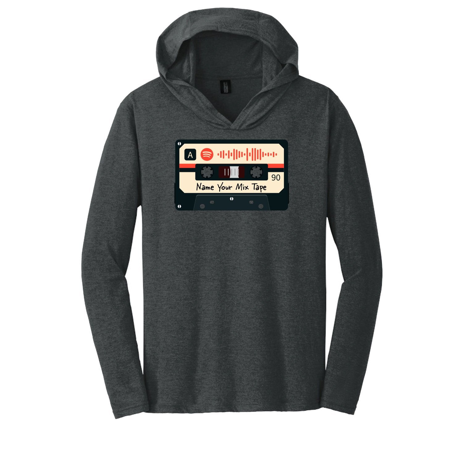 SCANNABLE: Spotify Mix Tape Vol. 8 Men's Hooded Long Sleeve Tee