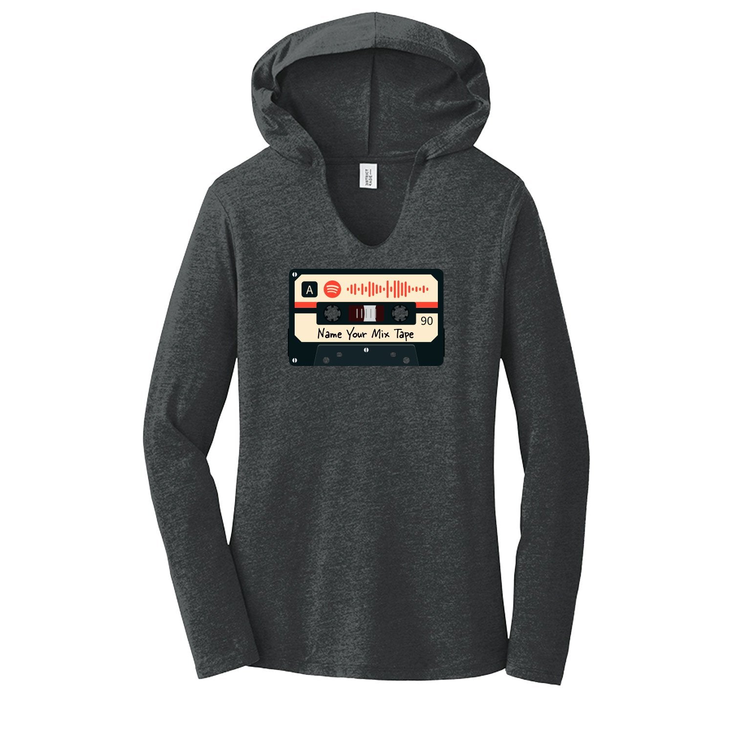 SCANNABLE: Spotify Mix Tape Vol. 8 Women's Hooded Long Sleeve Tee