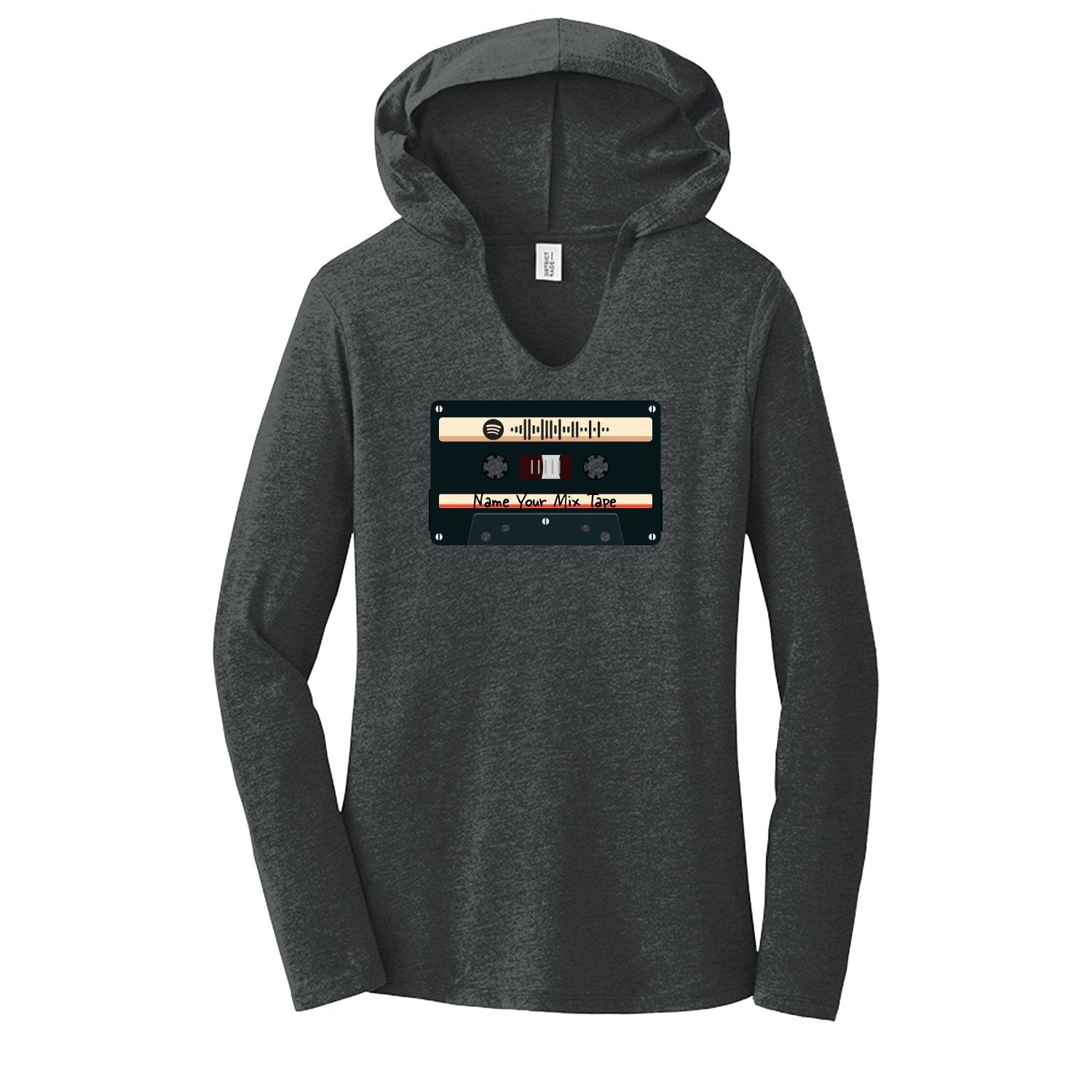 SCANNABLE: Spotify Mix Tape Vol. 10 Women's Hooded Long Sleeve Tee