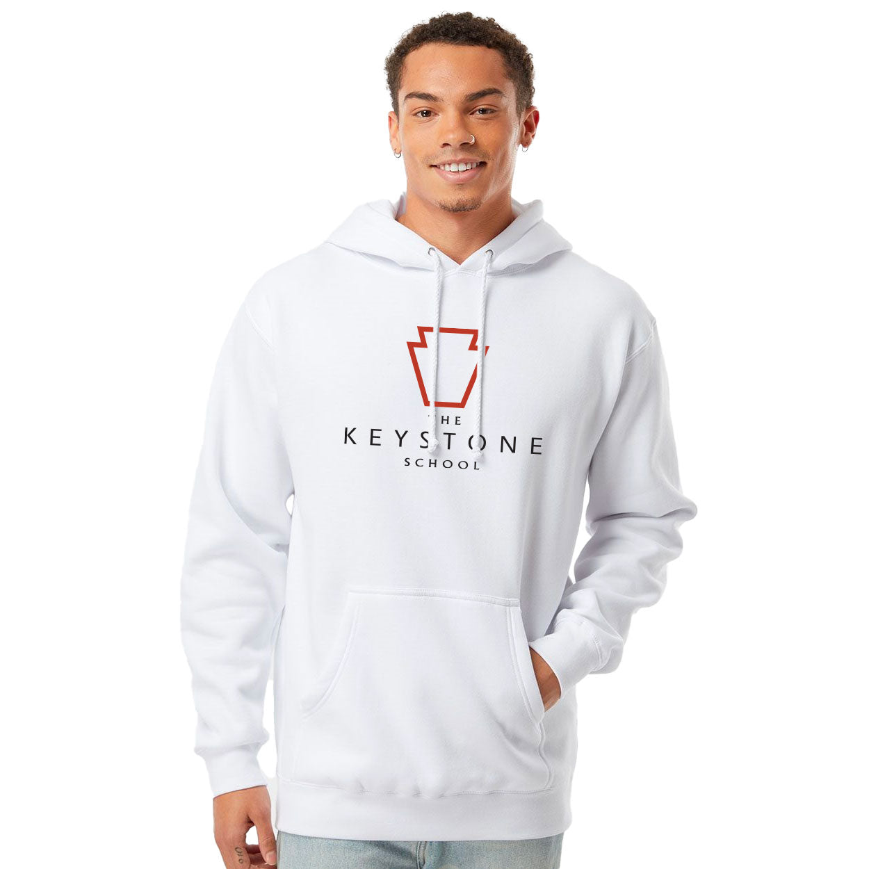 THE KEYSTONE SCHOOL OUTLINE HEAVYWEIGHT HOODED SWEATSHIRT