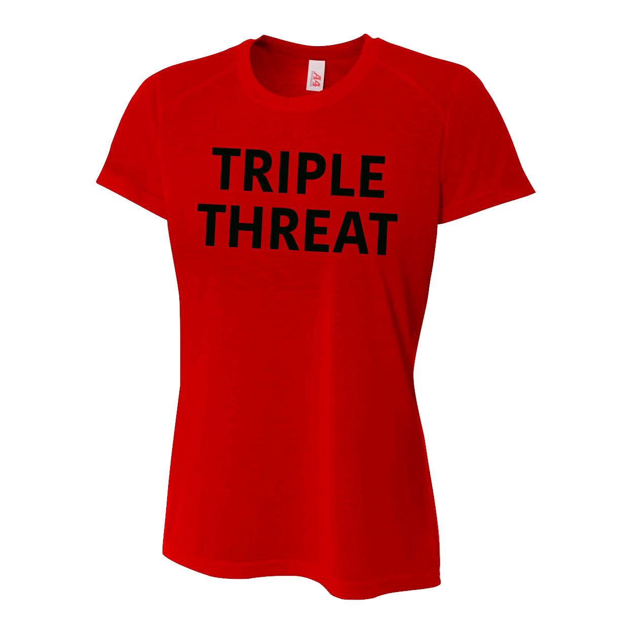 TRIPLE THREAT YOUTH, WOMEN'S & MEN'S PERFORMANCE SHORT SLEEVE TEE - RED