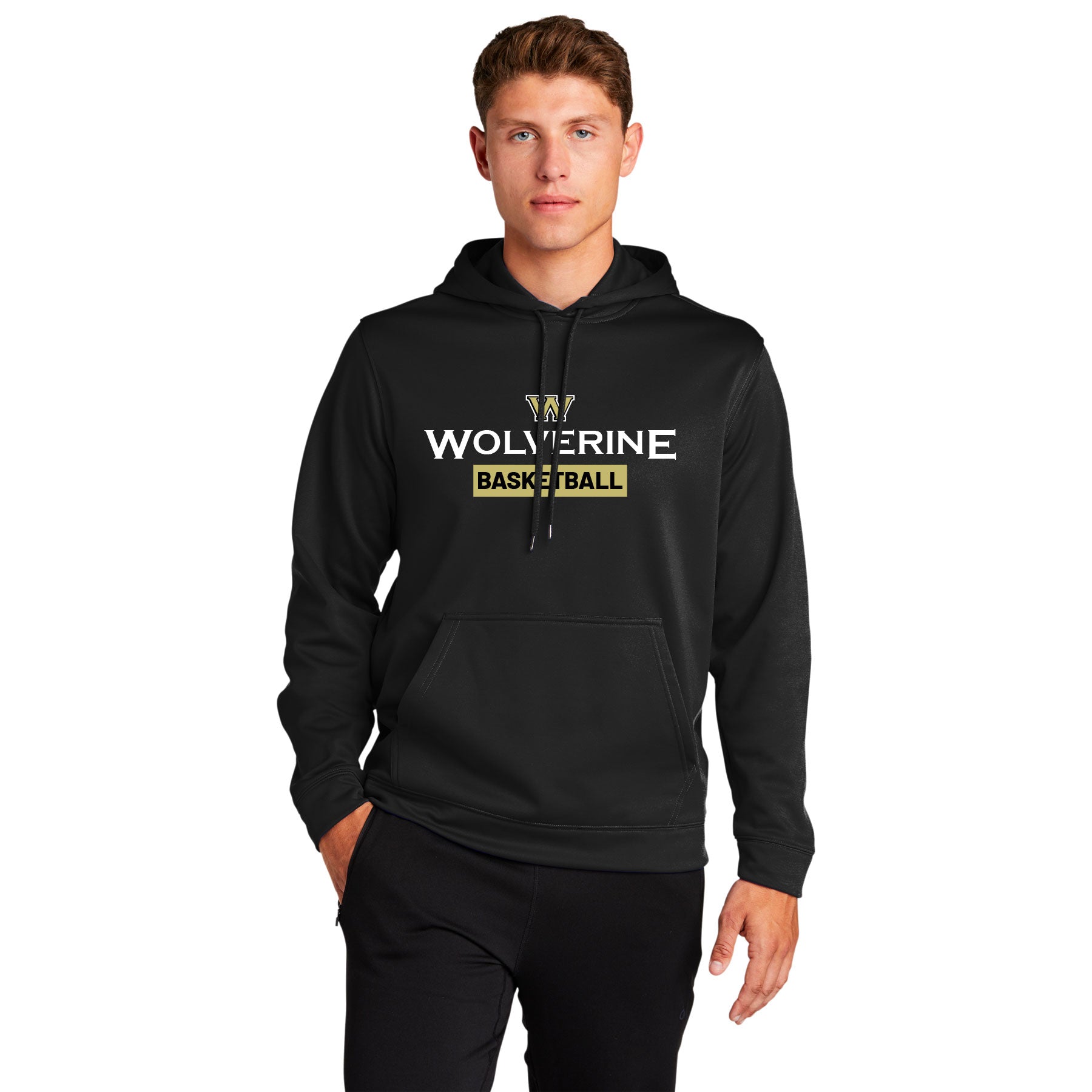 Wolverine Basketball Classic Sport-Wick Fleece Hooded Pullover