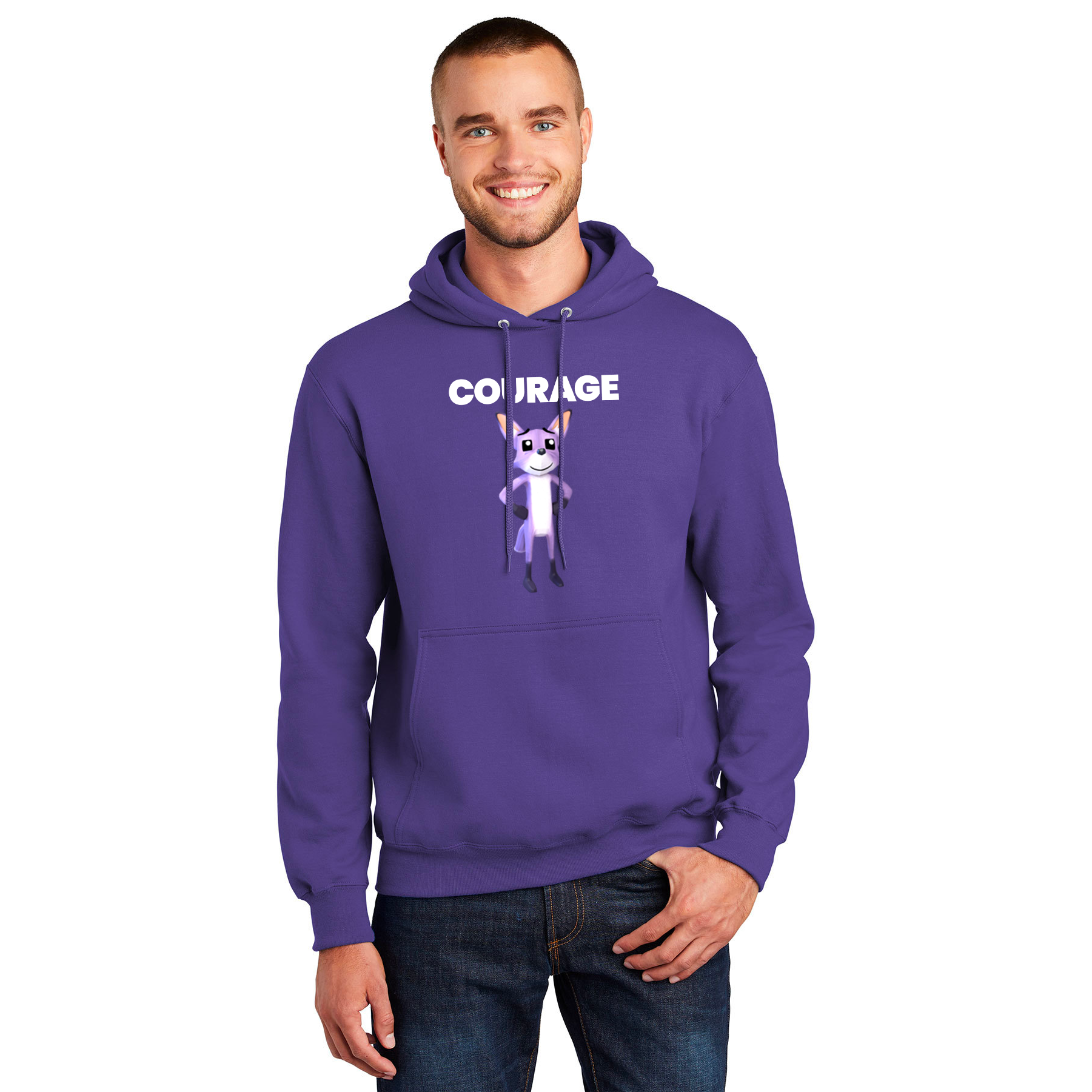 STRIDER COURAGE ESSENTIAL FLEECE PULLOVER HOODED SWEATSHIRT