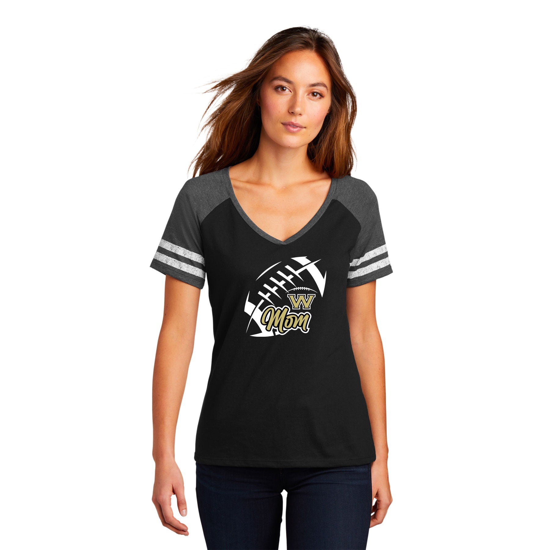 WESTVIEW FOOTBALL FRONT CHEST - WOMENÕS GAME V-NECK TEE
